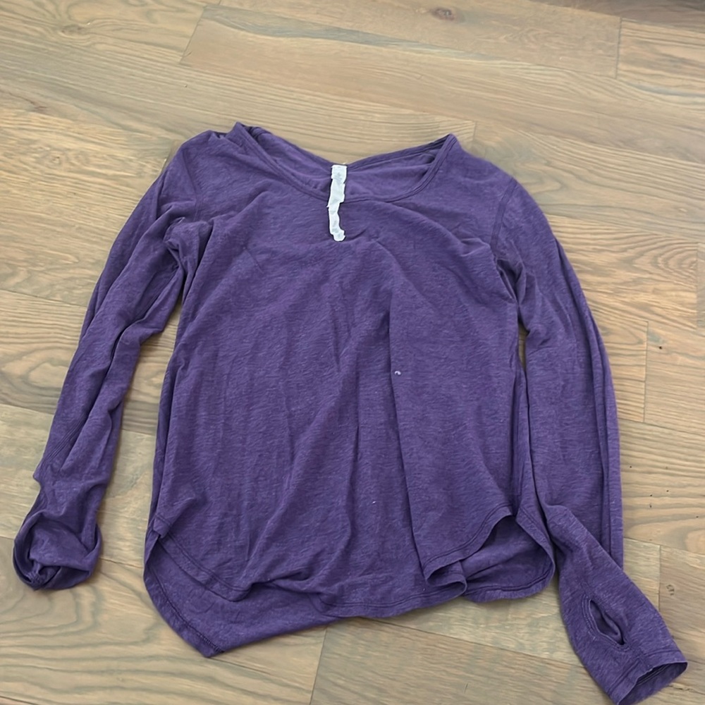 Purple long sleeve Lululemon shirt WITH THUMBHOLES